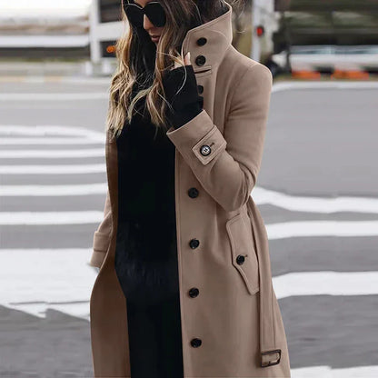 Belezza-necked trench coat